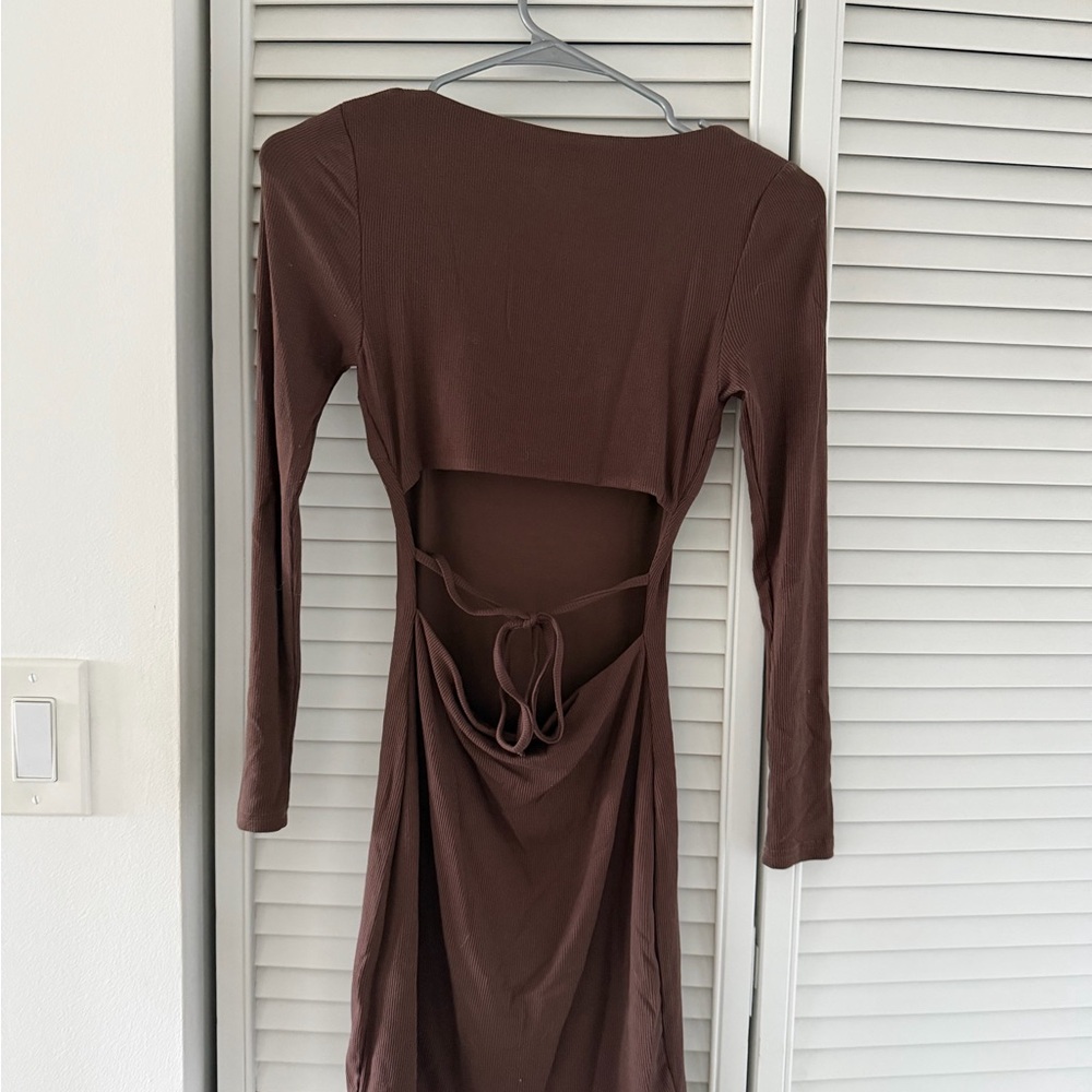 Princess Polly Chocolate Backless Cut Out  Dress
